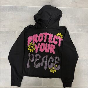 Black Graphic Hoodie